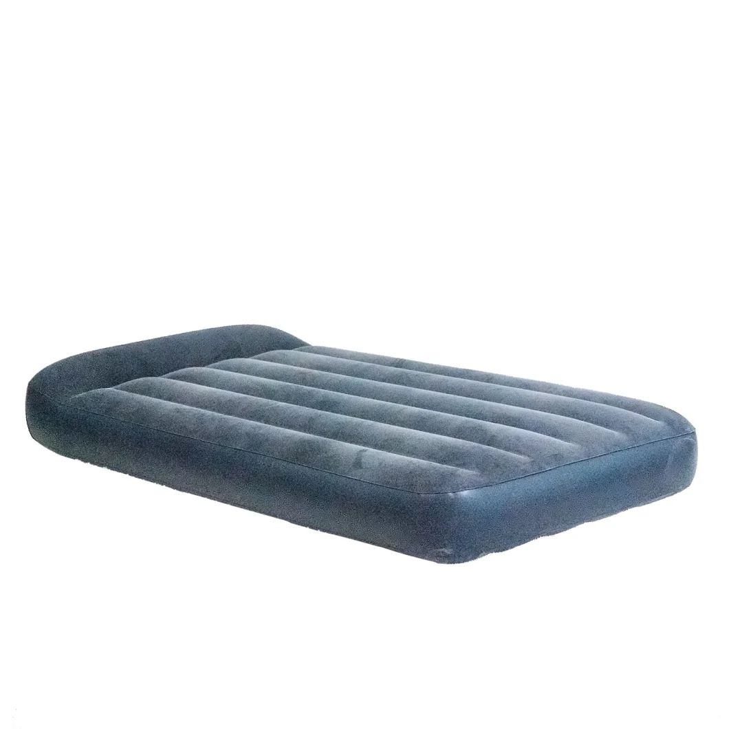 Outdoor Inflatable Air Mattress Collapsible Airbed with Built-in Electric Pump for Camping