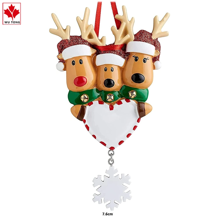 Christmas Tree Decoration, Cute Deer Winter Fun Family Resin Christmas Tree Home Decoration