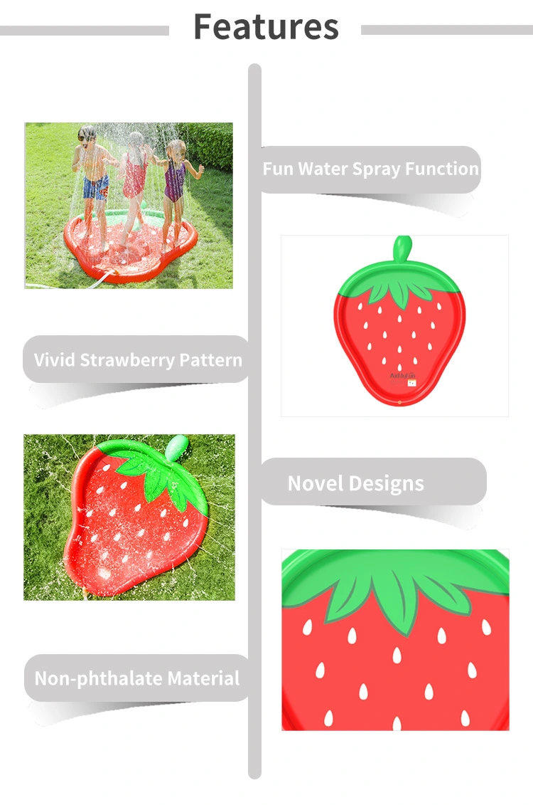 69 Inches Summer Fun Garden Eco-Friendly Sprinkler Pad Toys Inflatable Splash Play Mat