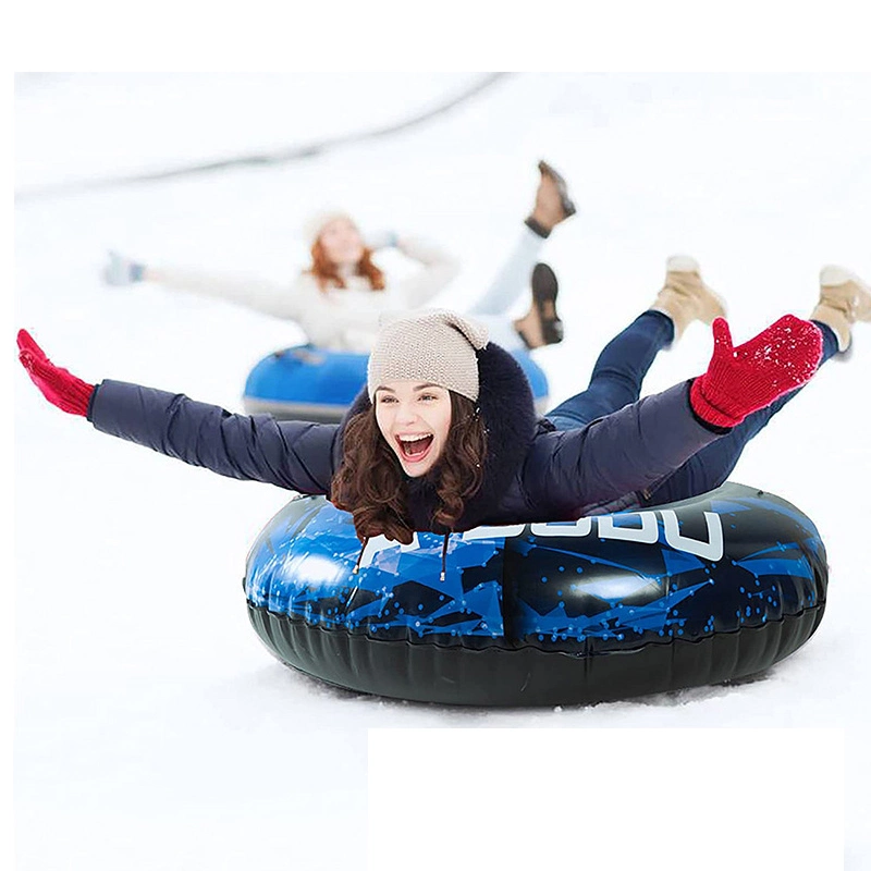 Heavy Duty Towable Inflatable Hard Bottom Sleds Snow Tube for Winter Fun