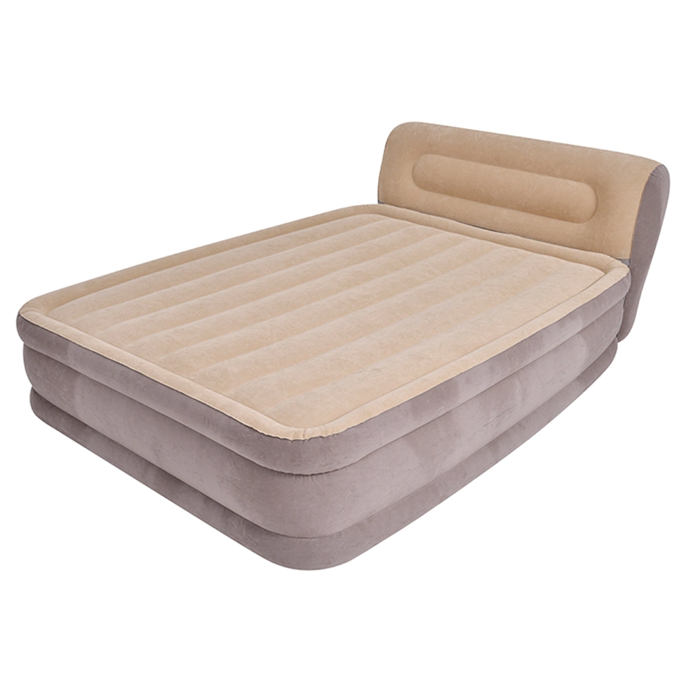 Household Inflatable Mattress High Raised Airbed with Headboard & Built-in Electric Pump