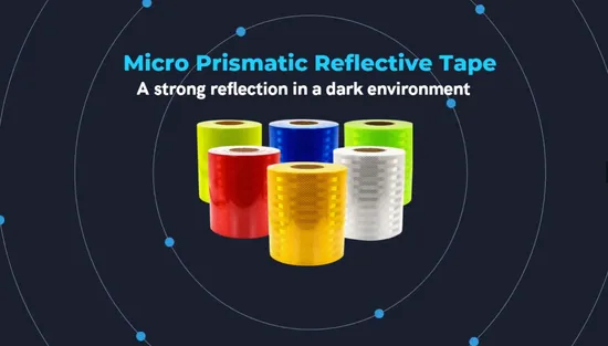 ПВХ + ПЭТ Самоклеящийся светоотражающий продукт желтого и синего цвета для безопасности дорожного движения.