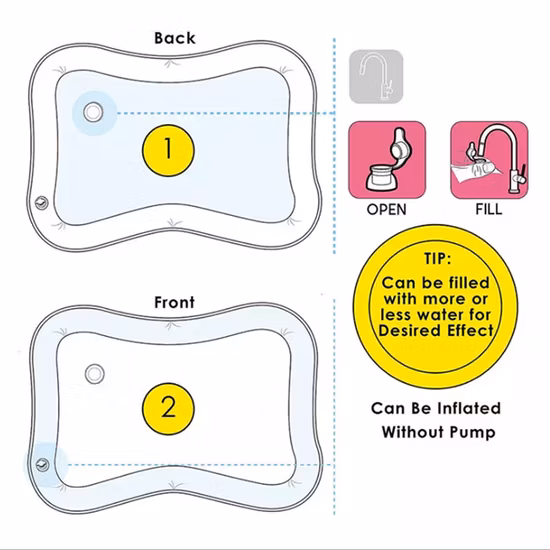 Детский складной коврик для игр с водой, надувной игровой коврик, плавающий коврик для игр на животике, водонепроницаемый детский коврик для игр с водой для малышей