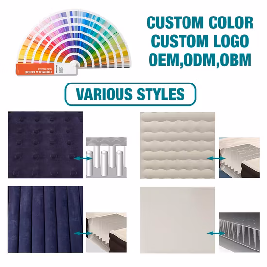 Флокированный надувной матрас для гостиной и кемпинга на открытом воздухе.